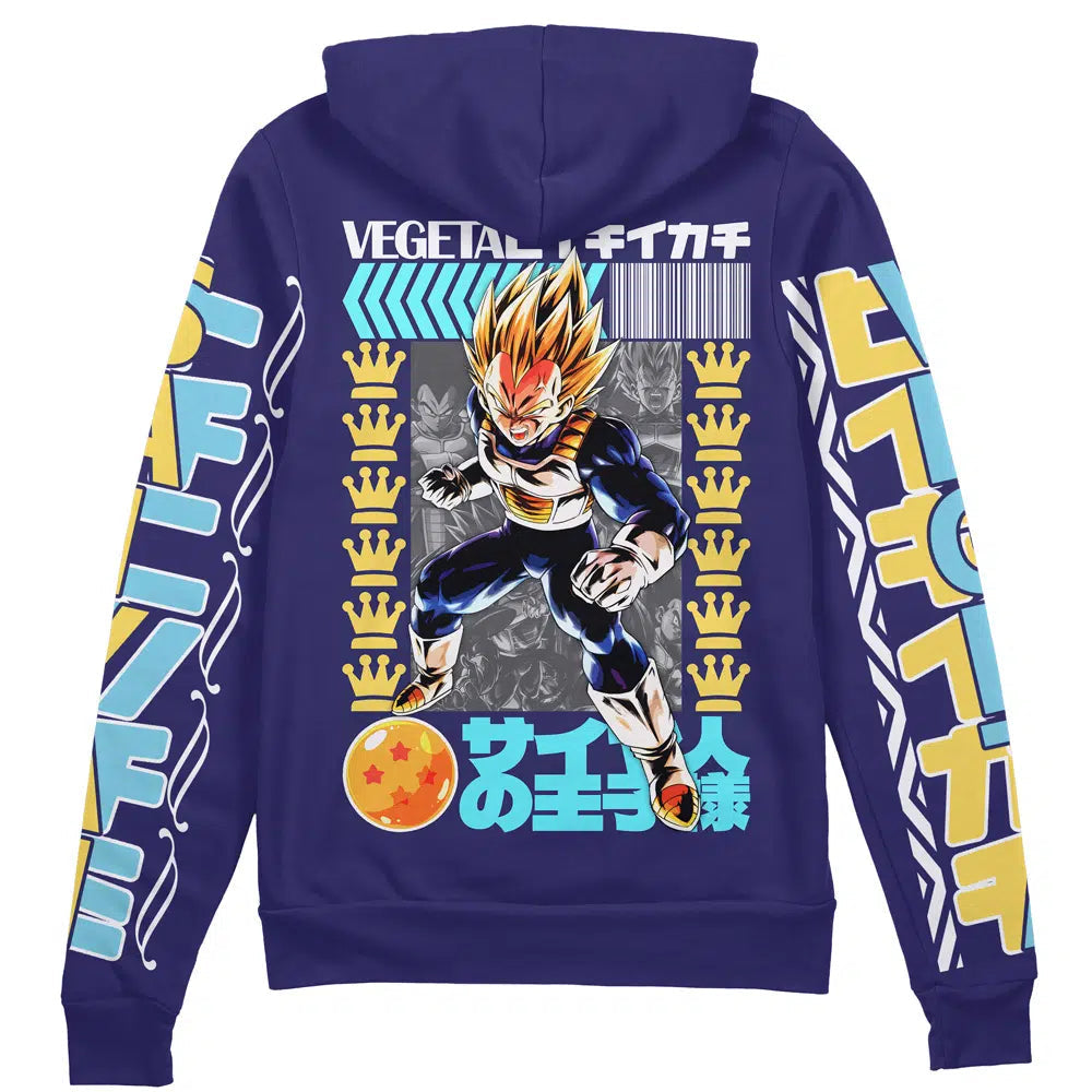 Morukai "Vegeta V2 Dragon Ball Streetwear Zip Hoodie Jacket