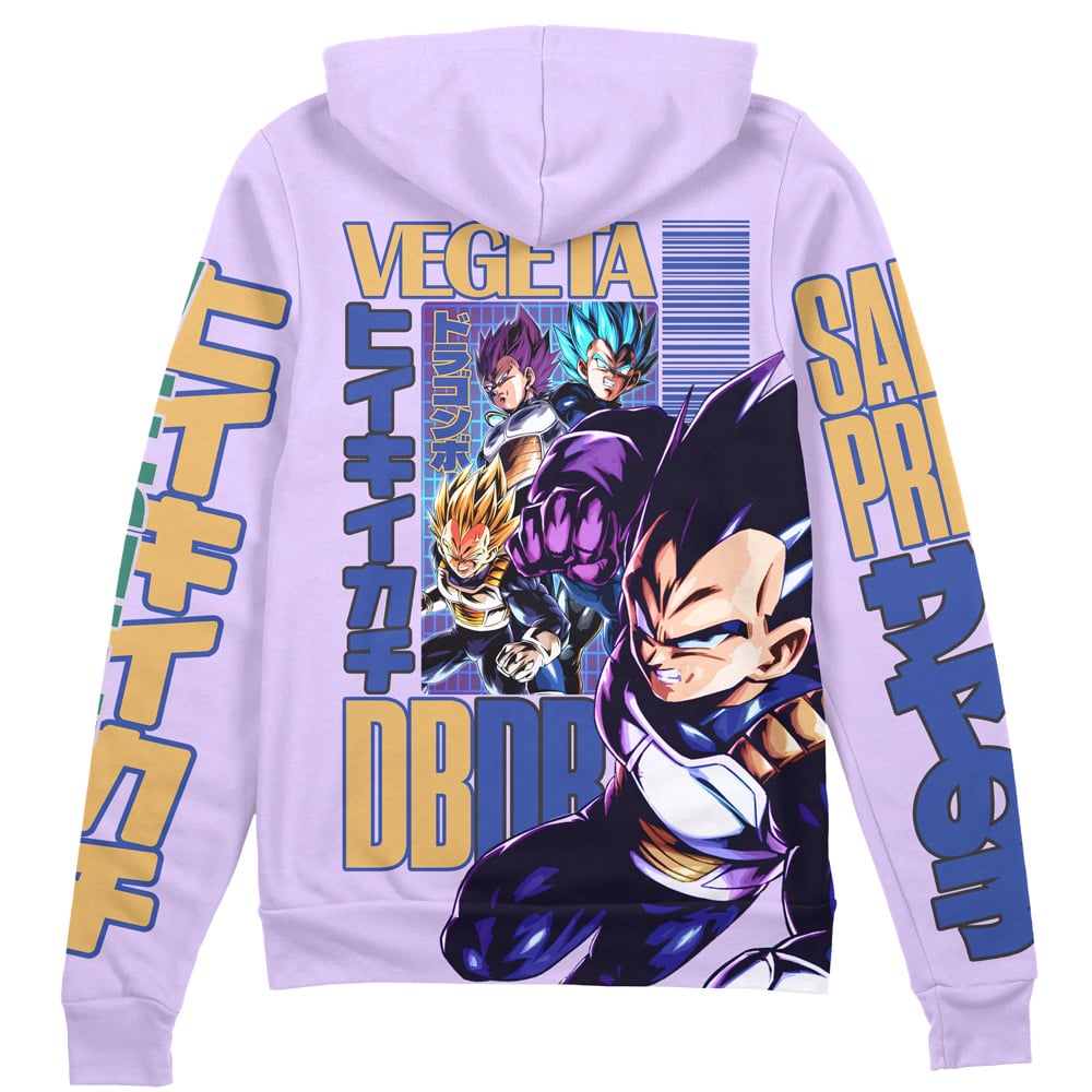 Morukai "Vegeta V3 Dragon Ball Streetwear Zip Hoodie Jacket