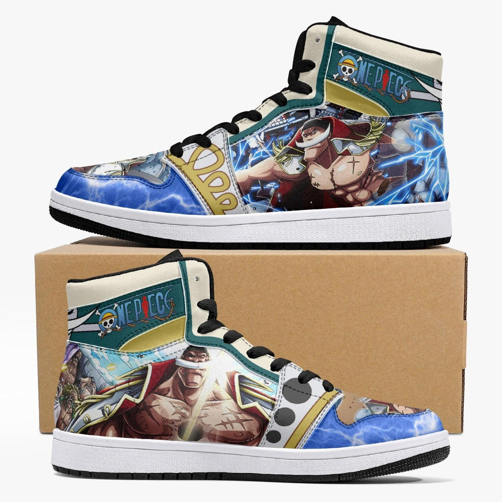 Morukai "Whitebeard Marineford One Piece Mid 1 Basketball Shoes