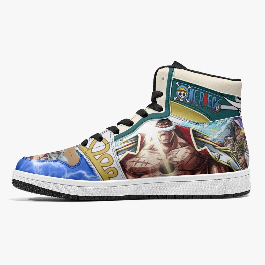 Morukai "Whitebeard Marineford One Piece Mid 1 Basketball Shoes