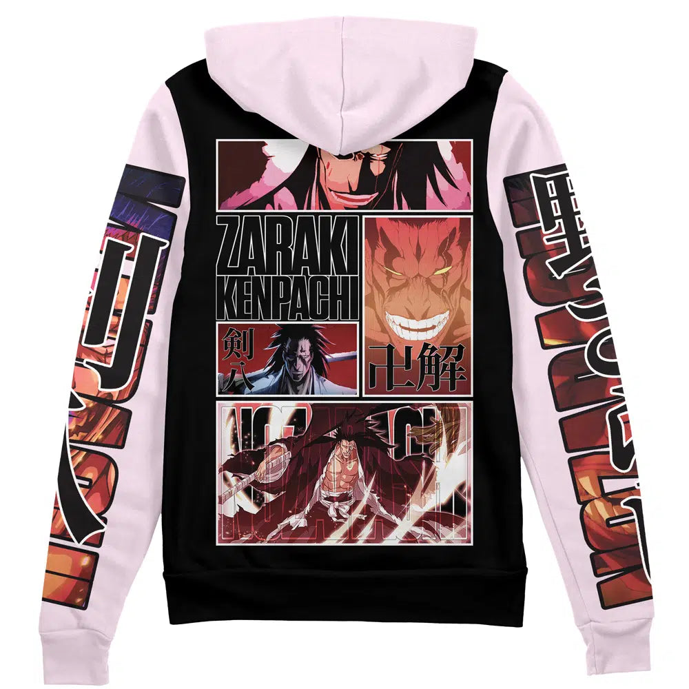 Morukai "Kenpachi Zaraki" Bleach Streetwear Zip Hoodie Jacket