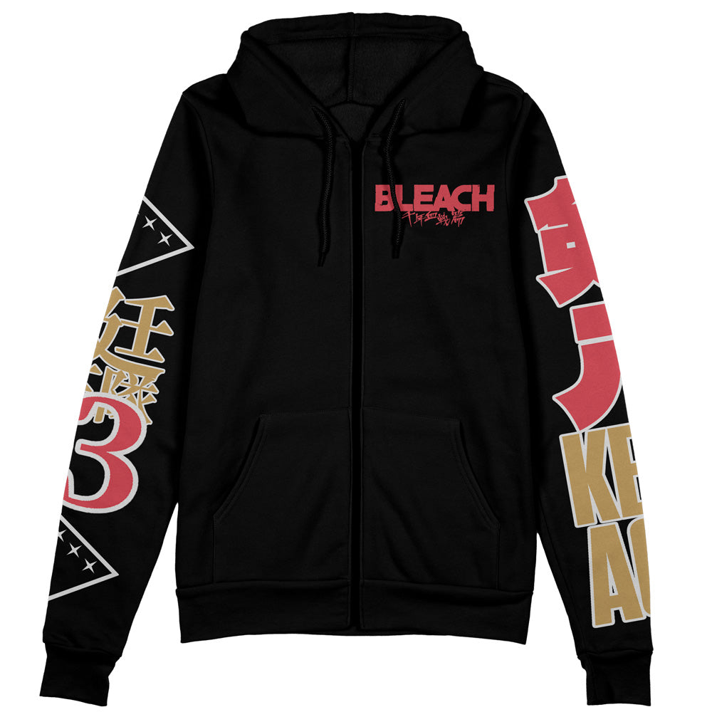 Morukai "Kenpachi Zaraki TYBW" Bleach Streetwear Zip Hoodie Jacket
